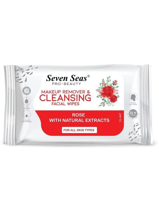 Seven Seas Makeup Remover & Cleansing Facial Wipes (Rose)