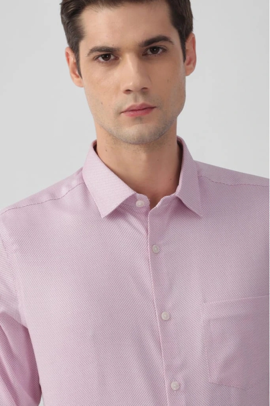 Men Pink Slim Fit Formal Full Sleeves Formal Shirt