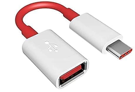 Lapster USB 3.0 USB to Type C OTG Converter (White & Red) - 1 Piece