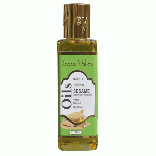 Indus Valley 100% Pure Sesame Carrier Oil - For Aromatherapy Massage (100 ml)