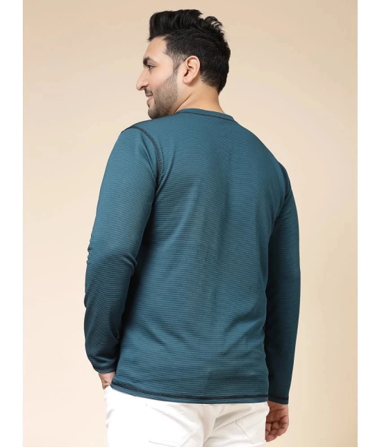 Rigo Polyester Slim Fit Solid Full Sleeves Mens T-Shirt - Teal ( Pack of 1 ) - None