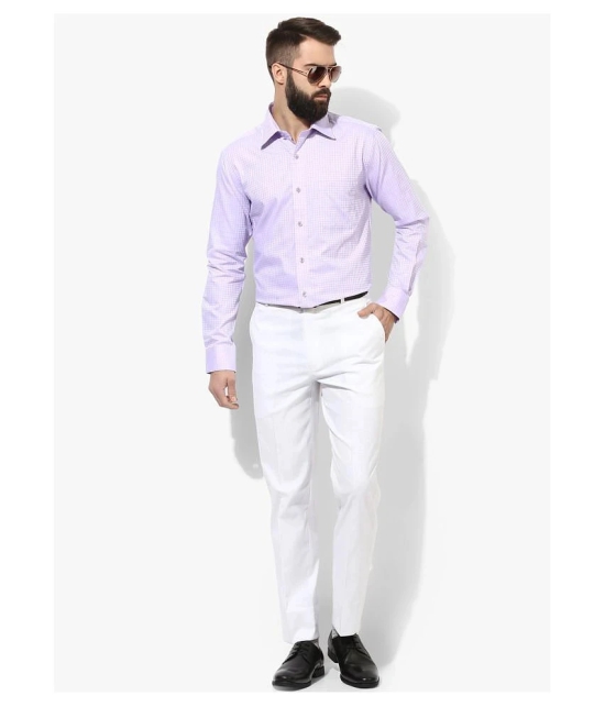 Hangup White Regular -Fit Trousers - None