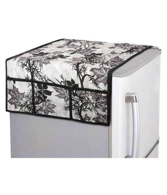 E-Retailer Single Polyester Black Fridge Top Cover - Black