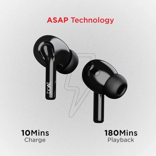 boAt Airdopes 163 | Wireless Earbuds with Massive Playback of upto 17 Hour, IPX5 Water & Sweat Resistance, IWP Technology, Type C Interface Pebble Black