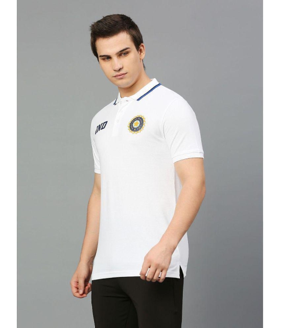 FanCode - White Cotton Regular Fit Men's Sports Polo T-Shirt ( Pack of 1 ) - None