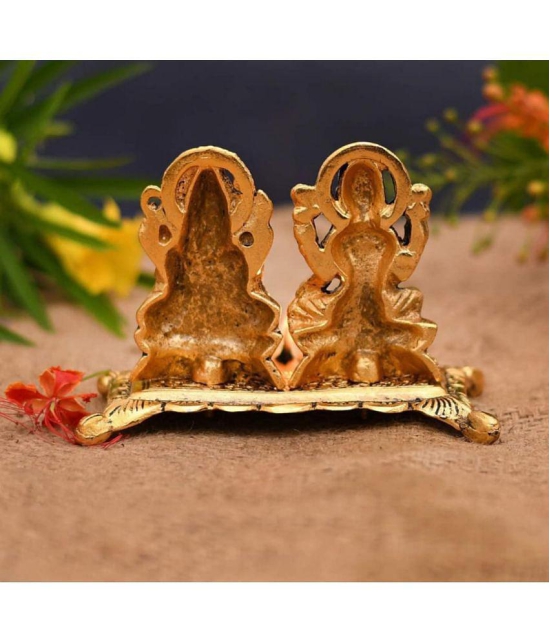 TISYAA - Brass Laxmi Ganesh Idol ( 15 cm )