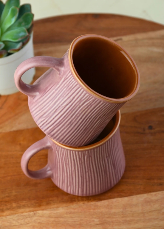 Lavender Etching Chai Cup-Set of four