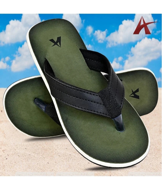 Altek Green Mens Thong Flip Flop - None