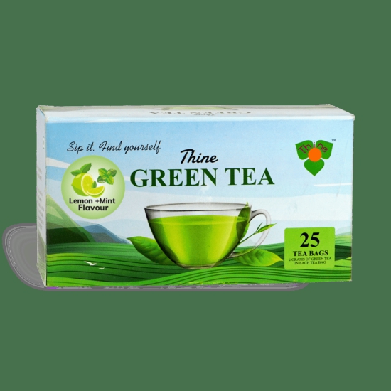 Green & Black tea bags / dip tea bags flavoured & Non flavoured (Assorted 25 bags of 4 pkts)  - Green tea ginger /green tea  lemon +mint/ green tea plain & black tea bag plain