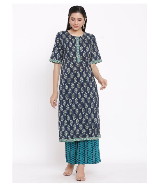 FabbibaPrints Cotton Kurti With Palazzo - Stitched Suit - XL