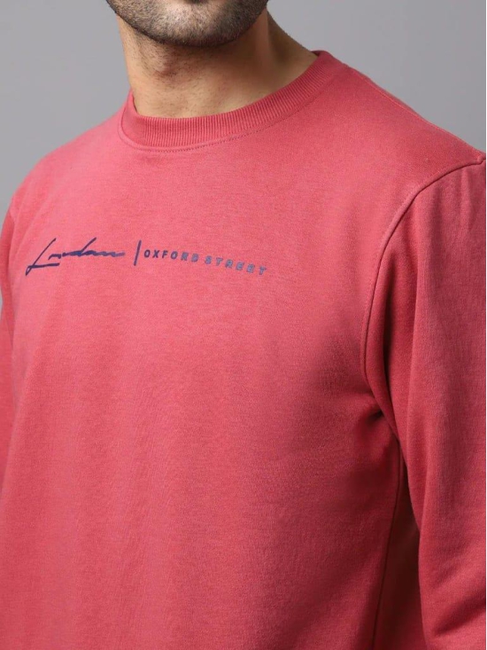 Rodamo Men Pink Printed Sweatshirt