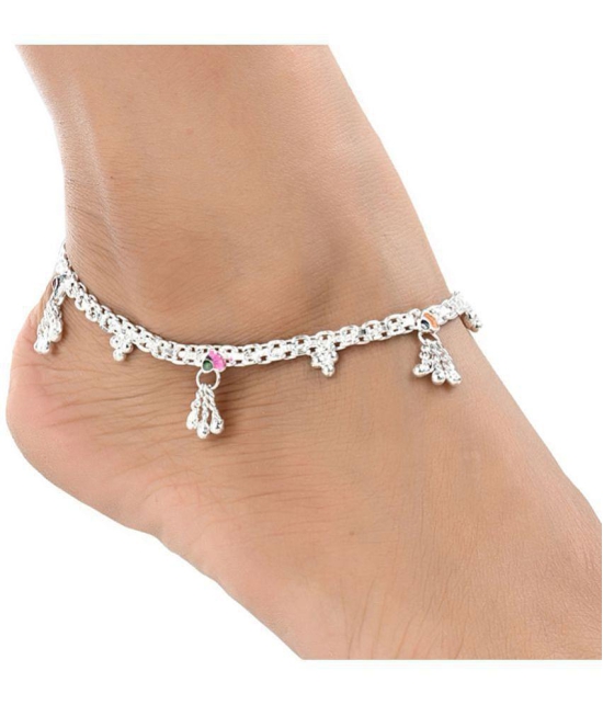 AanyaCentric - Silver Anklets ( Pack of 1 ) - Silver