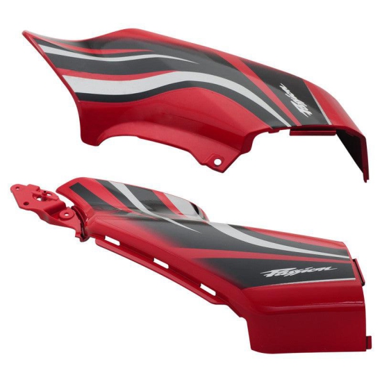 Side Panel / Side Cowl Set Fit For Hero Passion Xpro Sports Red Colour For Black Bike