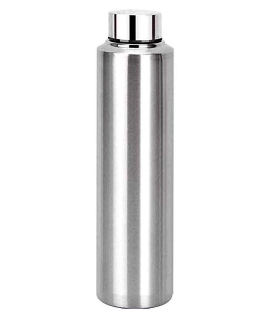 AKG Stainless Steel Fridge Bottle/ Silver 1000 mL Steel Water Bottle set of 1 - Silver