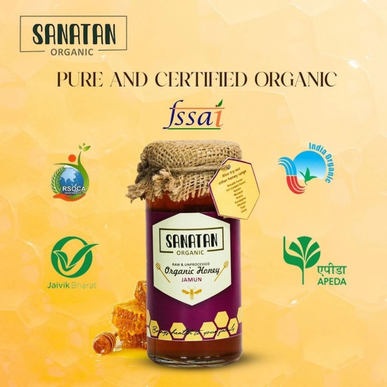 Sanatan Organic Monoflora Jamun Honey- 275 gms