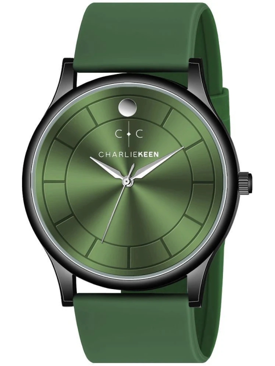 CHARLIEKEEN Green Silicon Analog Mens Watch