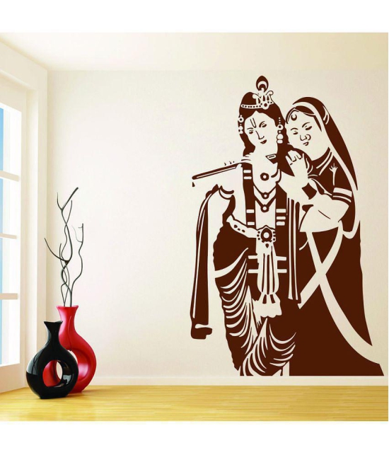 Decor Villa Radha Krishna Wall PVC Wall Stickers