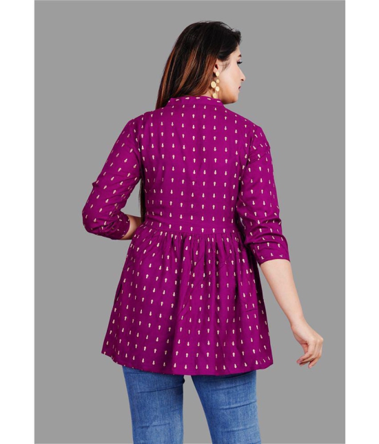 SIPET - Purple Rayon Womens Tunic ( Pack of 1 ) - None