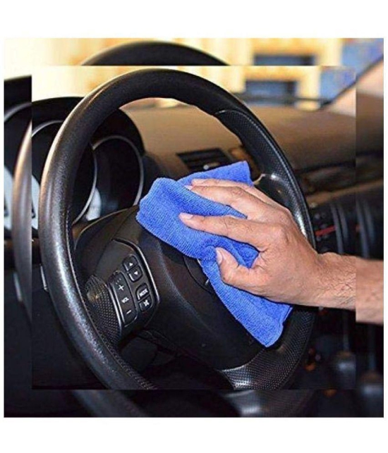 INGENS - Multicolor 250 GSM Microfiber Cloth For Automobile ( Pack of 8 )