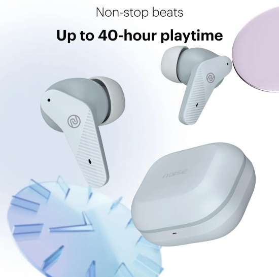 Noise Buds VS102 Neo with 40 Hrs Playtime, Environmental Noise Cancellation, Quad Mic Bluetooth Headset Ice Blue