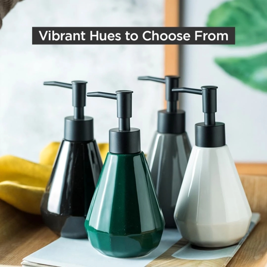 Kuber Industries Liquid Soap Dispenser  Handwash Soap Dispenser  Soap Dispenser for Wash Basin  Shampoo Dispenser Bottle  Bathroom Dispenser Bottle  ZX060GN  250 ml  Green-Kuber Industries Liquid