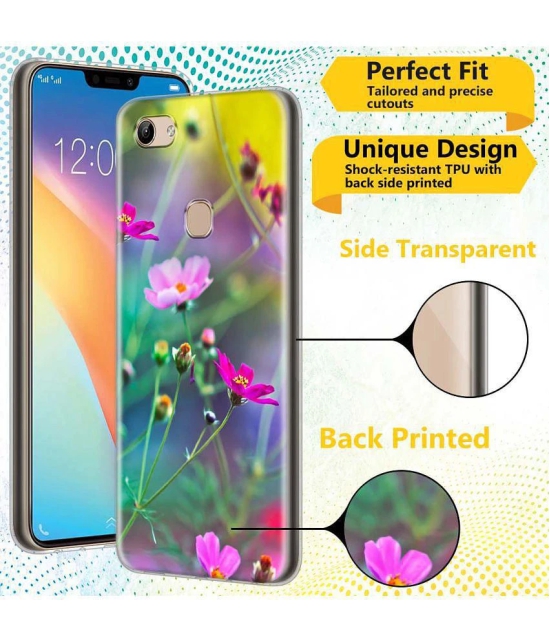 NBOX - Multicolor Silicon Printed Back Cover Compatible For Vivo Y83 ( Pack of 1 )