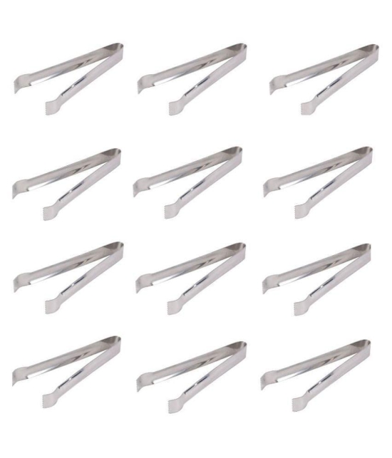 Dynore Set Of 12 Ice Tong - Silver