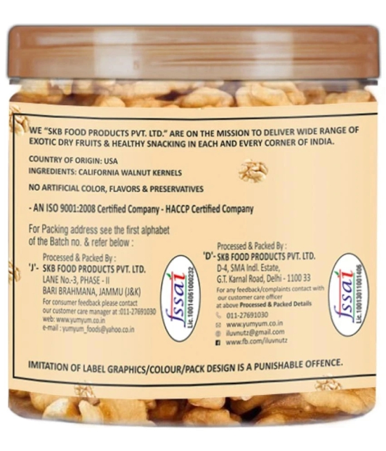 YUM YUM Premium California Walnut Kernels Akhrot Giri 350g (Pack of 2-175g Jar Each)