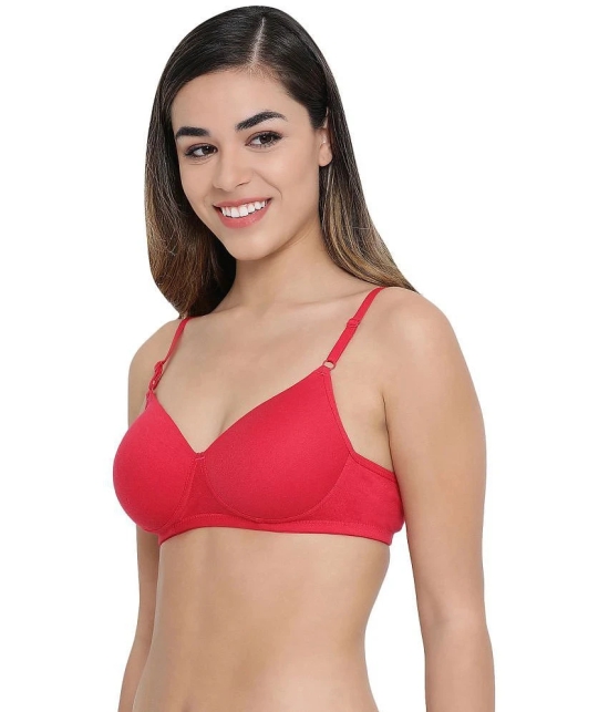 Clovia Cotton T-Shirt Bra - Pink Single - 40C