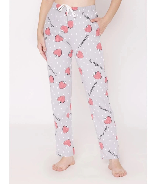 Vami - Grey Cotton Blend Womens Nightwear Pajamas ( Pack of 1 ) - None