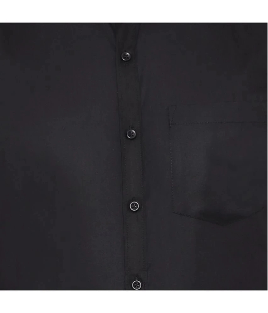 SREY - 100% Cotton Slim Fit Black Mens Formal Shirt ( Pack of 1 ) - None