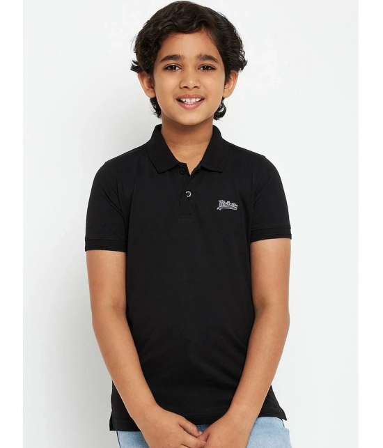 UNIBERRY - Black Cotton Blend Boys Polo T-Shirt ( Pack of 1 ) - None