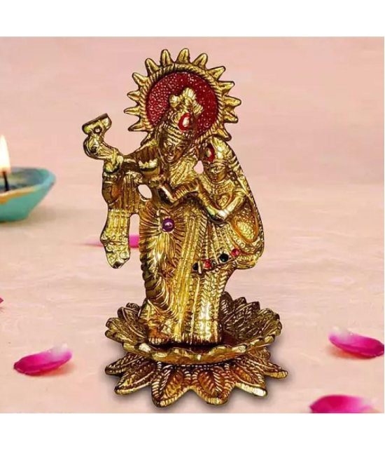 PAYSTORE - Metal Radha Krishna Religious Showpiece Idol 5 cm ( Pack of 1 )