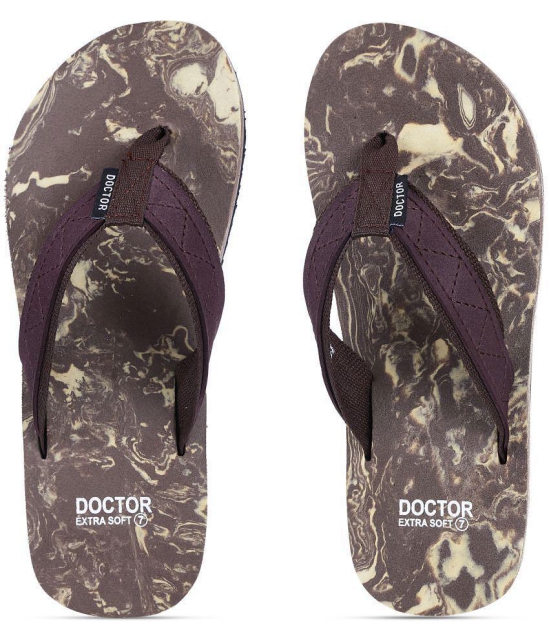 DOCTOR EXTRA SOFT - Brown Rubber Daily Slipper - None