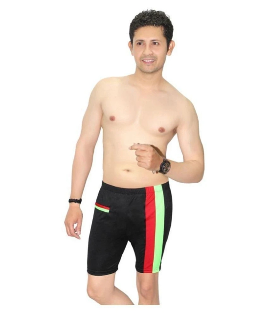 Goodluck Black Polyester Lycra Jammer Single - 30