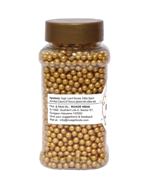 foodfrillz Golden Balls, 125 g Sprinkles for Cake