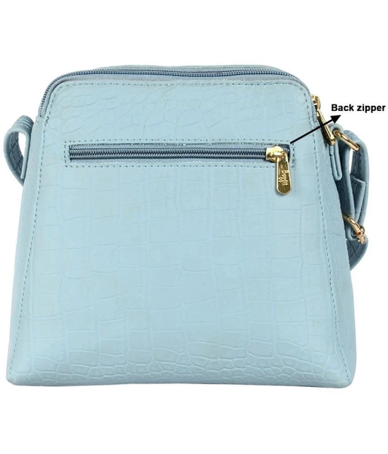 Baggit Blue Faux Leather Sling Bag - Blue