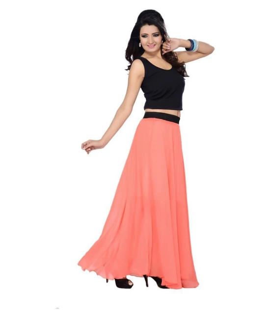 Sttoffa Georgette A-Line Skirt - Orange - 38