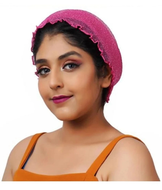 PENYAN Girls Pink Cotton Headwraps For Summer ( Pack of 1 ) - Pink