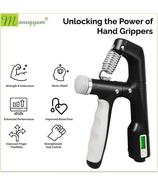 Adjustable Hand Grip Strengthener Adjustable 10-100KG Exerciser with Counter - Multi Color