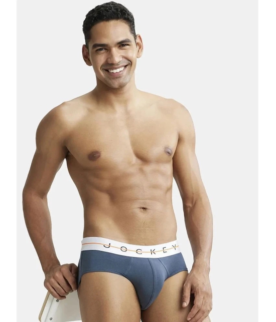 Jockey NY15 Men Cotton Elastane Solid Brief - Mid Night Navy - None