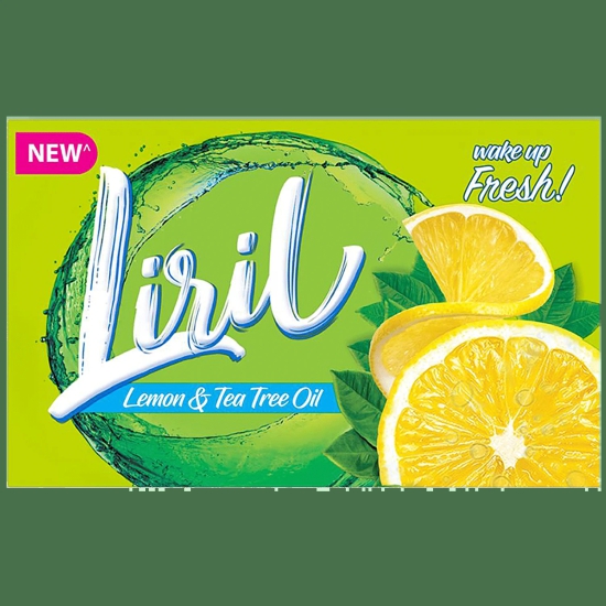 Liril Lemon & Tea Tree Oil Soap, Made From 100% Vegetable Oils, 75 G Carton