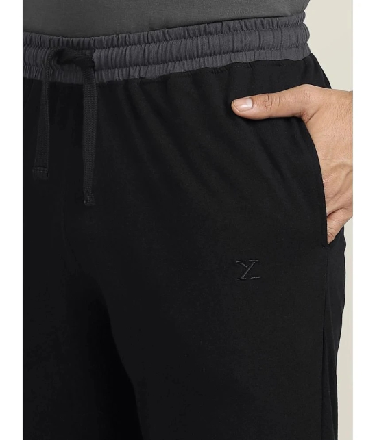 XYXX - Black Cotton Blend Mens Trackpants ( Pack of 1 ) - None