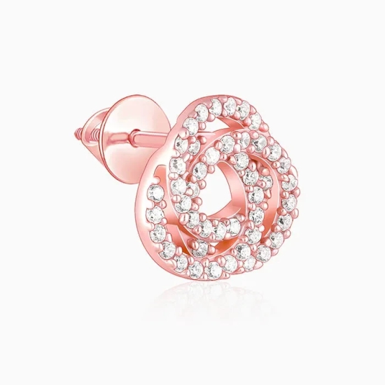 Rose Gold Embrace Stud Earrings