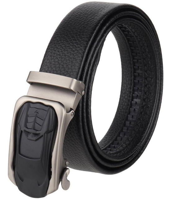 Zacharias - Black Leather Men's Casual Belt ( Pack of 1 ) - None