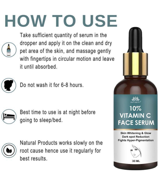 Intimify 10% Vitamin C Serum, vitamin c serum, anti acne serum, face serum, skin brightening serum, 30 ml