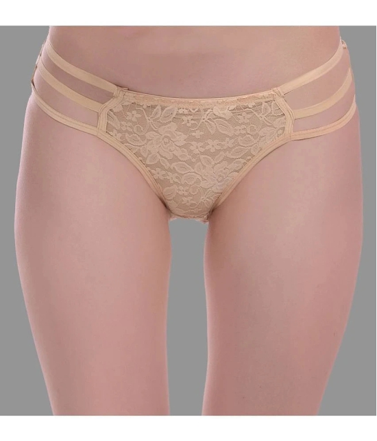 Madam - Beige Denim Self Design Womens No Panty Line ( Pack of 1 ) - None