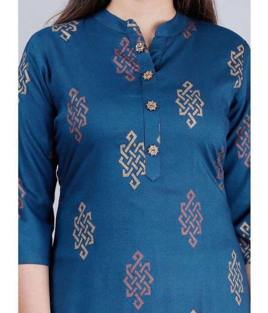 MAUKA - Blue Straight Rayon Women's Stitched Salwar Suit ( Pack of 1 ) - None