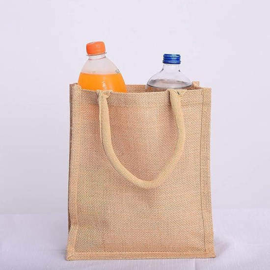 Jute Burlap Tote Bag for Women Medium Size