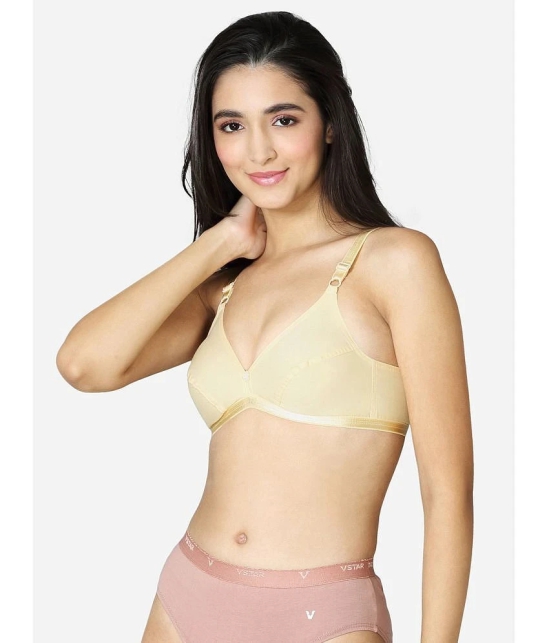 VStar - Beige Cotton Non Padded Womens Everyday Bra ( Pack of 1 ) - None